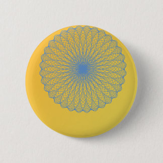 Chapa Redonda De 5 Cm flor en amarillo 482 arte abstracto