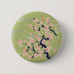 Chapa Redonda De 5 Cm Flor JAPONÉS