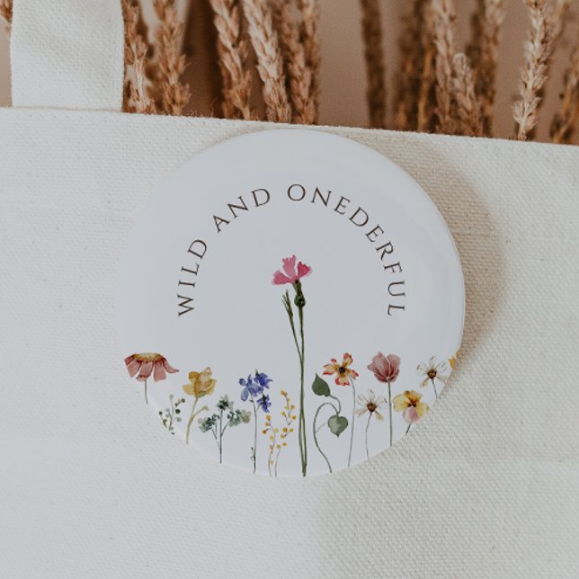 Chapa Redonda De 5 Cm Flor Silvestre Y Maravilloso Cumpleaños (Subido por el creador)