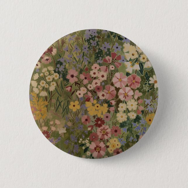 Chapa Redonda De 5 Cm Floración de primavera eterna (Anverso)