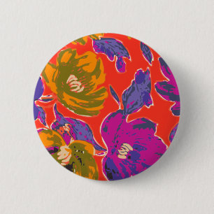 Chapa Redonda De 5 Cm Floral decorativo