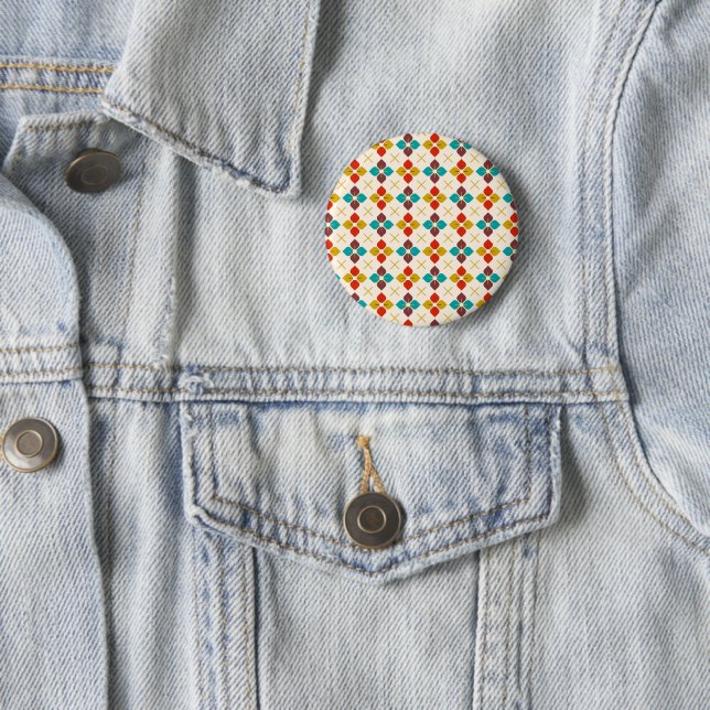 Chapa Redonda De 5 Cm Floral retro (In situ)