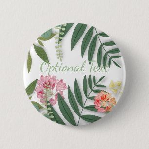 Chapa Redonda De 5 Cm Floral tropical