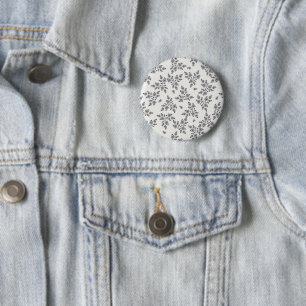 Chapa Redonda De 5 Cm Florales tontos en gris