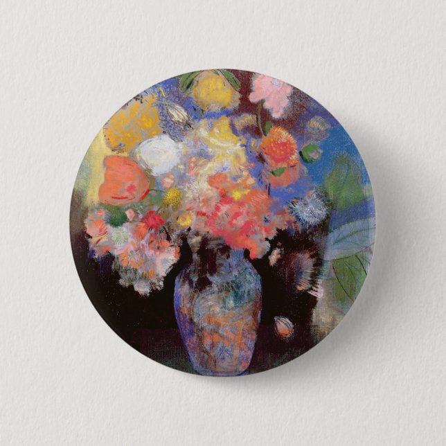 Chapa Redonda De 5 Cm Flores (Anverso)