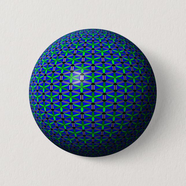 Chapa Redonda De 5 Cm Flores acuáticas (Anverso)