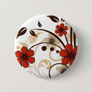 Chapa Redonda De 5 Cm Flores atractivas