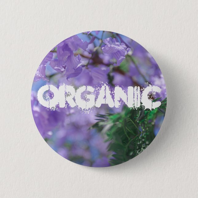 Chapa Redonda De 5 Cm Flores de árbol de jacarandá morado (Anverso)