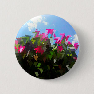 Chapa Redonda De 5 Cm Flores de Glitchin