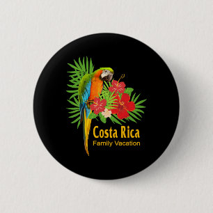 Chapa Redonda De 5 Cm Flores de loro de vacaciones familiares en Costa R