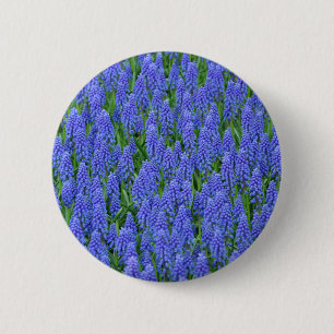 Chapa Redonda De 5 Cm flores de moscari azul bonito