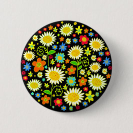 Chapa Redonda De 5 Cm Flores de primavera