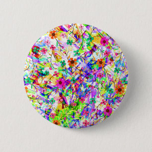 Chapa Redonda De 5 Cm Flores de verano mágicas coloridas lindas Case-Mat