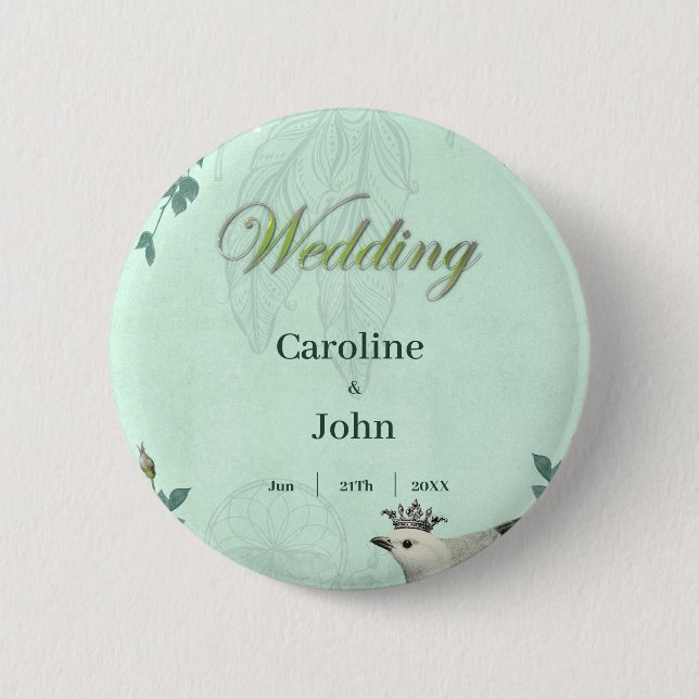 Chapa Redonda De 5 Cm Flores elegantes y maravillosas (Anverso)