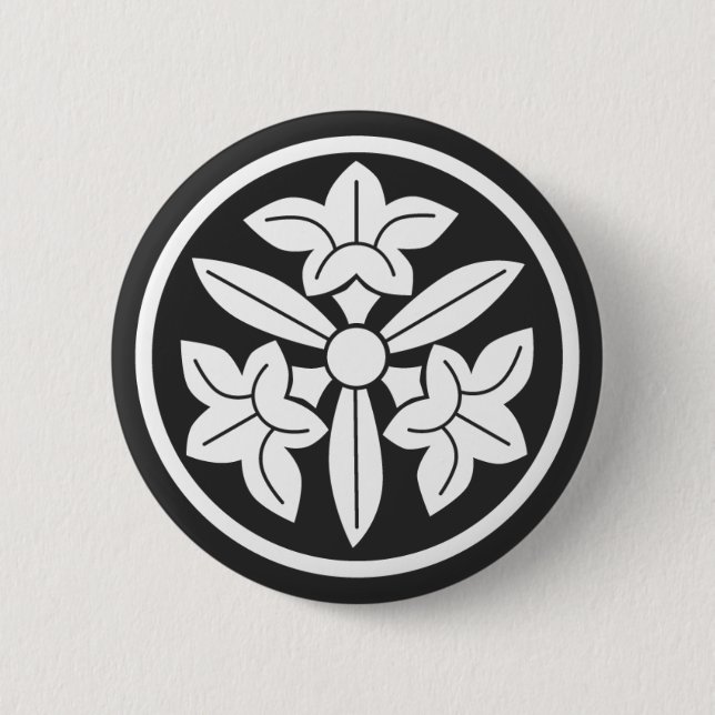 Chapa Redonda De 5 Cm Flores [Family Crests] (Anverso)