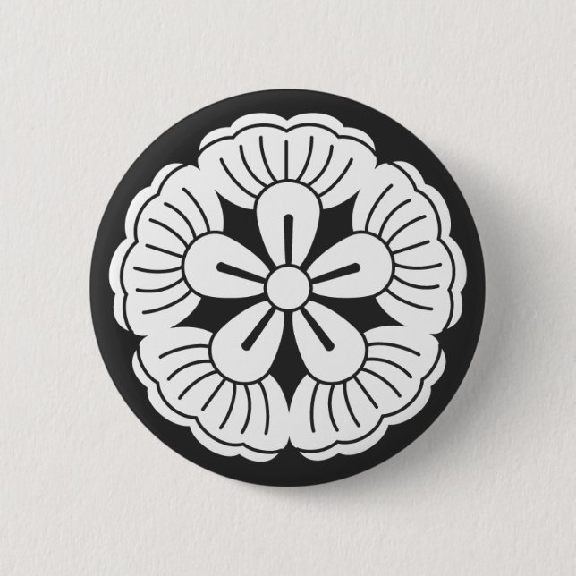 Chapa Redonda De 5 Cm Flores [Family Crests] (Anverso)