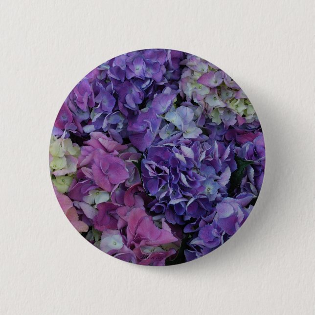 Chapa Redonda De 5 Cm Flores moradas (Anverso)