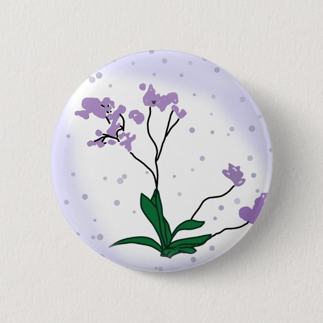 Chapa Redonda De 5 Cm Flores moradas (Anverso)