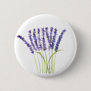 Chapa Redonda De 5 Cm Flores moradas rústicas color agua de lavanda