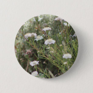 Chapa Redonda De 5 Cm Flores Silvestres Almohadilla Blanca Aquarela Digi