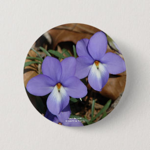 Chapa Redonda De 5 Cm FloresSilvestres Violeta de Pie de Pájaro III Rega