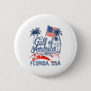 Chapa Redonda De 5 Cm Florida Gulf Coast Of America Divertido Donald Tru
