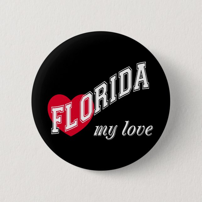 Chapa Redonda De 5 Cm Florida, mi amor (Anverso)