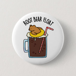 Chapa Redonda De 5 Cm Flotador de Root Bear Pun divertido de Root Beer