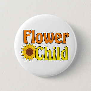 Chapa Redonda De 5 Cm Flower Child Cute Hippie Sunflower 70