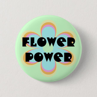 Chapa Redonda De 5 Cm Flower power