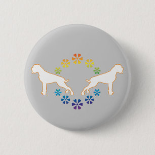 Chapa Redonda De 5 Cm Flower Power boxeadora