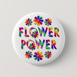 Chapa Redonda De 5 Cm Flower power coloreado arco iris