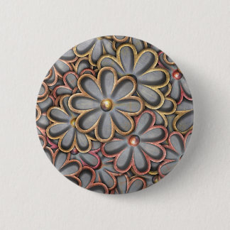 Chapa Redonda De 5 Cm Flower power de Steampunk