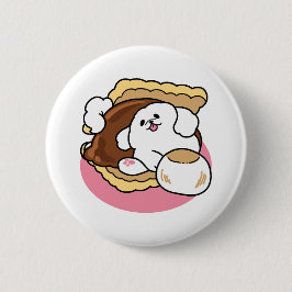 Chapa Redonda De 5 Cm Fluffier Tha S’more - Perro y bollo de postre