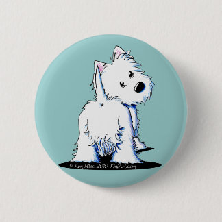 Chapa Redonda De 5 Cm Fluffy Butt Westie