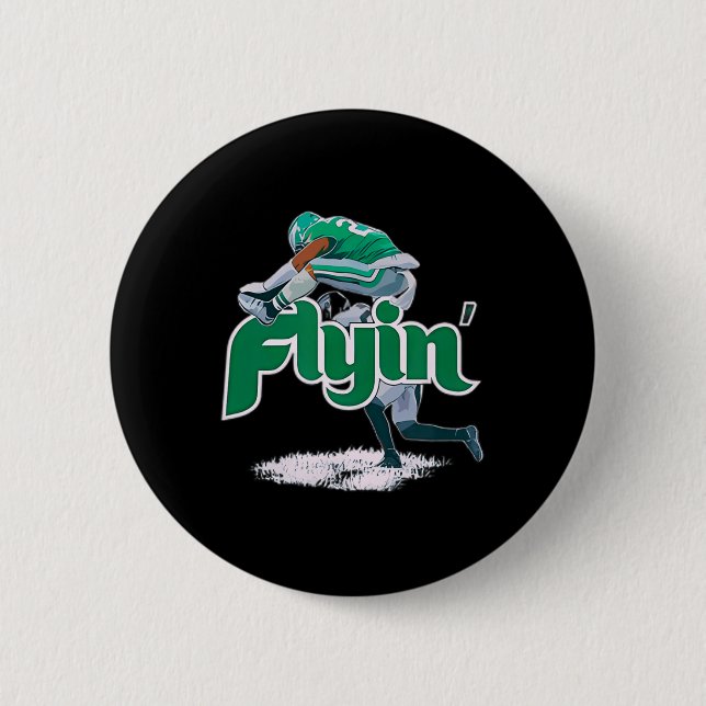 Chapa Redonda De 5 Cm Fly Saquon Fly Eagles Barkley El Huracán Inverso 2 (Anverso)