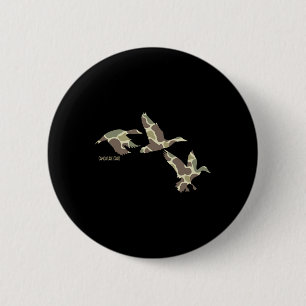 Chapa Redonda De 5 Cm Flying Mallard Duck Camouflage Camo Caza de Patos