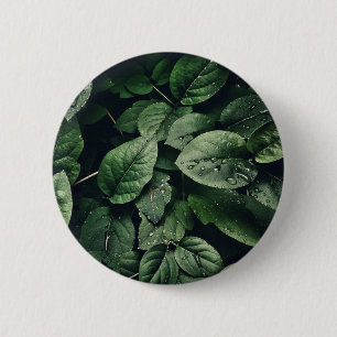 Chapa Redonda De 5 Cm Folito de hoja verde profunda