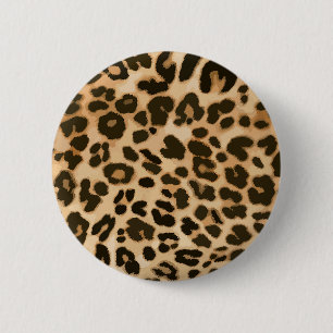 Chapa Redonda De 5 Cm Fondo de impresión de leopardo