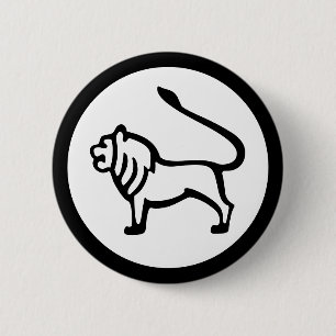 Chapa Redonda De 5 Cm Font Zodiac: LEO + tus colores e ideas