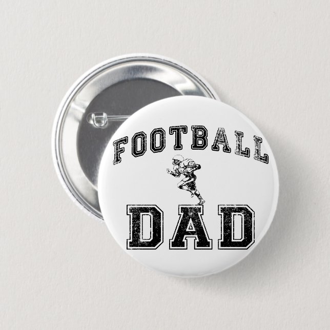 Chapa Redonda De 5 Cm Football Dad (Anverso y reverso)