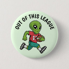 Chapa Redonda De 5 Cm Footballer Alien