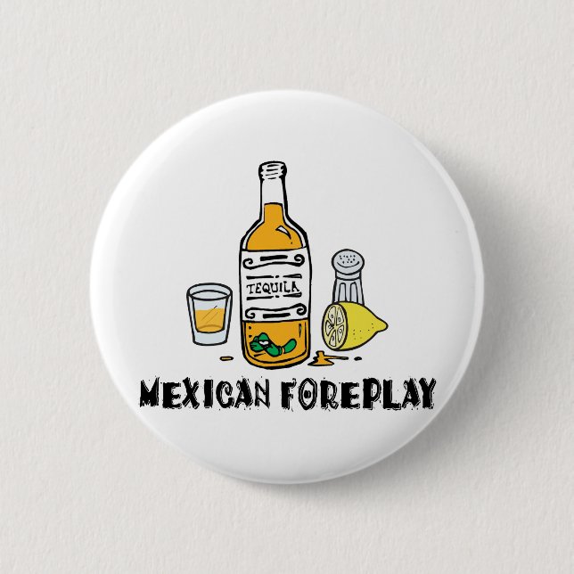 Chapa Redonda De 5 Cm Foreplay mexicano divertido (Anverso)