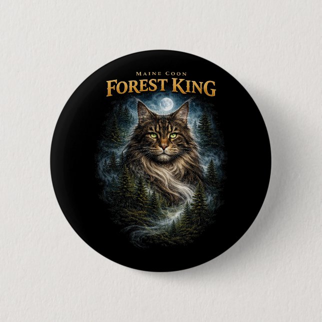 Chapa Redonda De 5 Cm Forest King (Anverso)