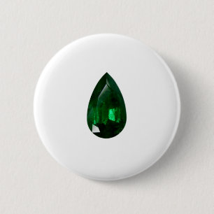 Chapa Redonda De 5 Cm Forma Pear Emerald