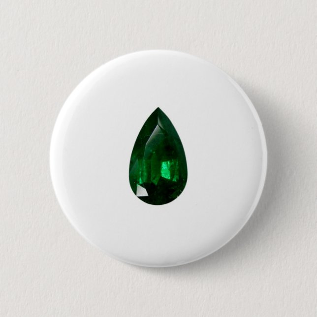 Chapa Redonda De 5 Cm Forma Pear Emerald (Anverso)