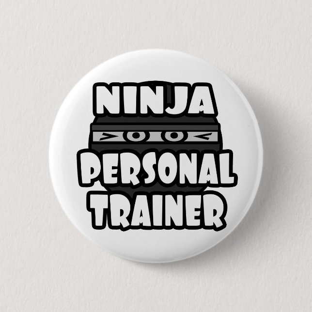 Chapa Redonda De 5 Cm Formador personal Ninja (Anverso)