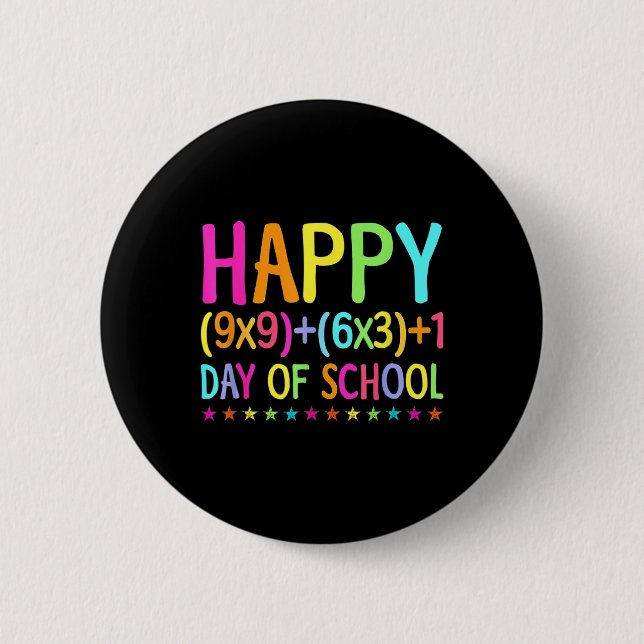 Chapa Redonda De 5 Cm Fórmula De Matemáticas Retro 100 Días De Escolar (Anverso)