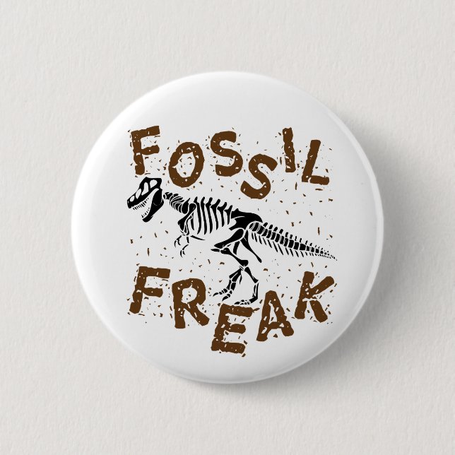 Chapa Redonda De 5 Cm Fossil Freak Paleontology Dinosaur Bones (Anverso)