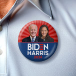 Chapa Redonda De 5 Cm Foto de Biden Harris - 2024 estrellas - Azul blanc<br><div class="desc">Un diseño para aquellos demócratas y personas que aman un diseño moderno. Aquí se pueden ver fotos de Joe Biden y Kamala Harris - rojo, blanco y azul con estrellas tradicionales. Este es un diseño simple que es audaz y se puede leer fácilmente. Un diseño moderno y minimalista con Biden...</div>